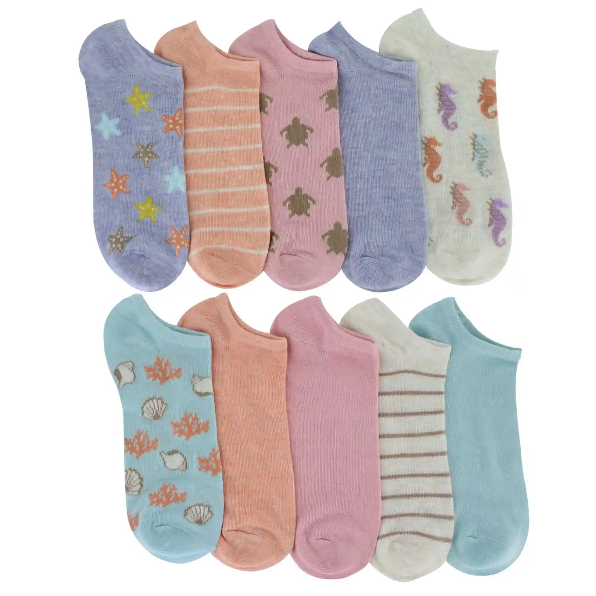 Women's Caribbean Joe Sea Life Low-Cut 10 For $10