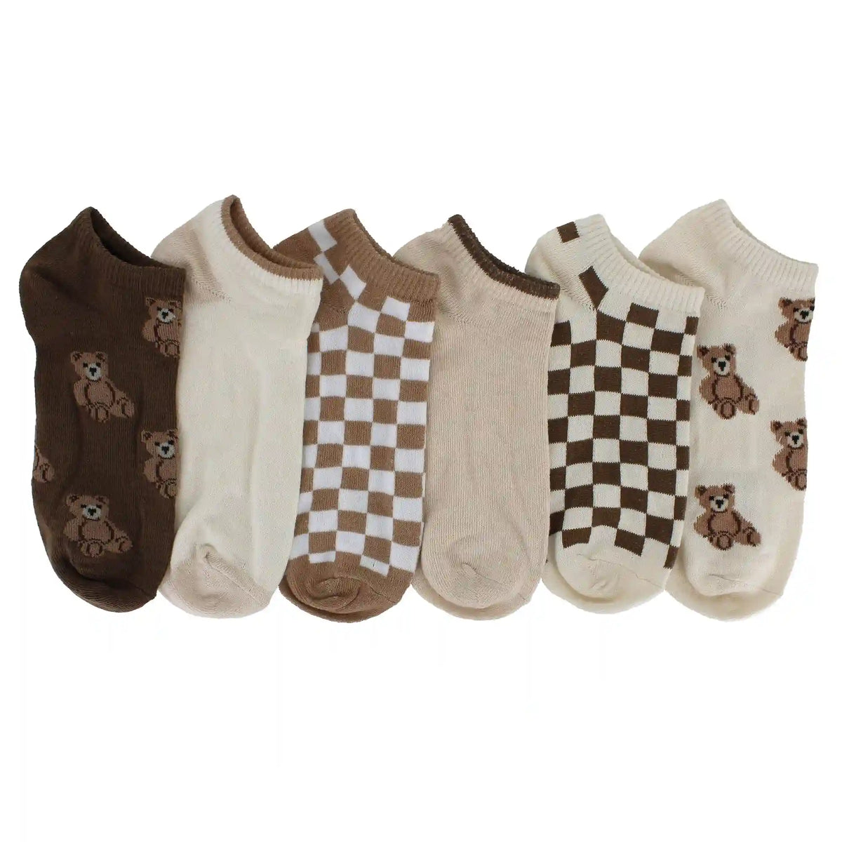 Women's Kensie Teddy Bear Low-Cut 6-Pair Pack
