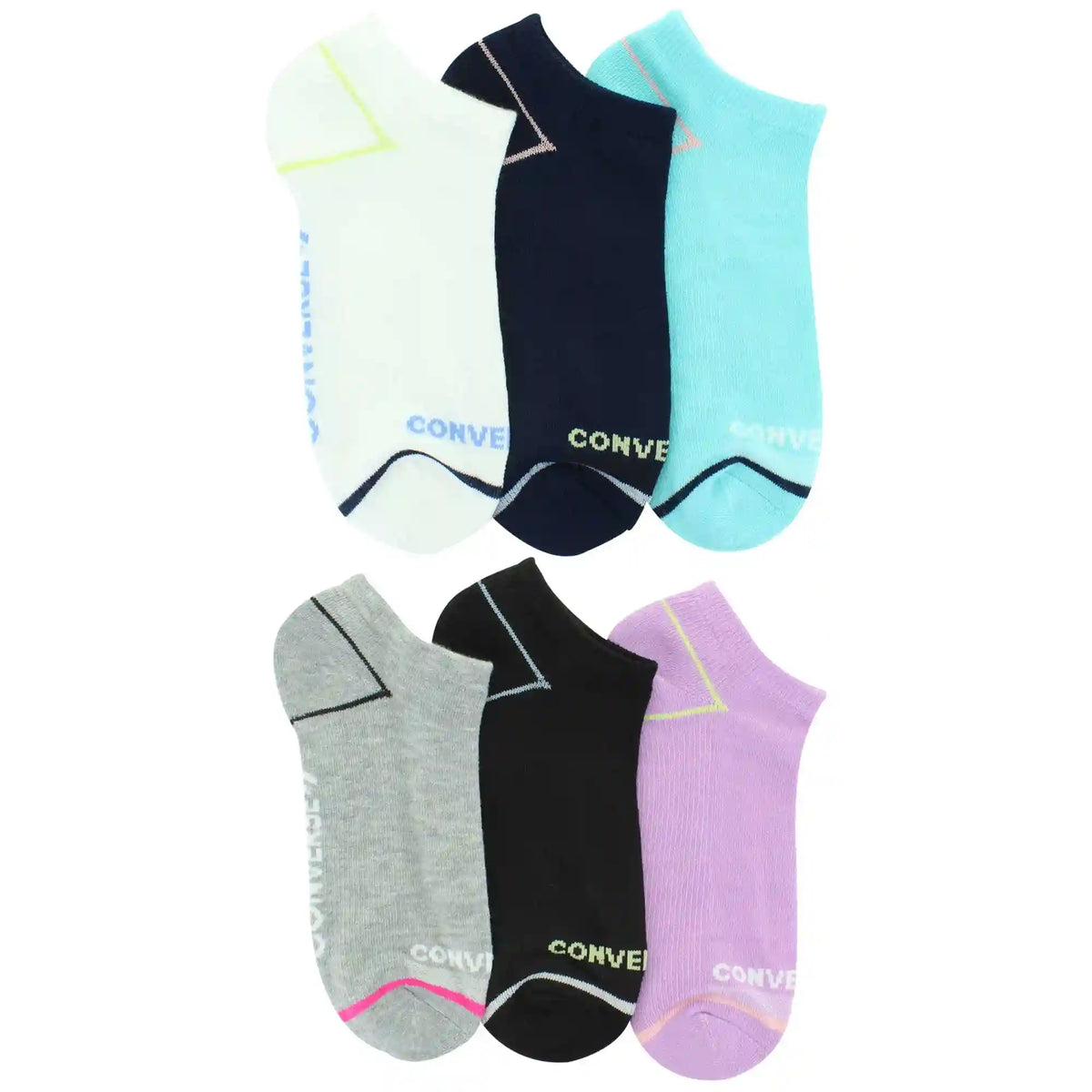 Women's Converse Pop Color No-Show 6-Pair Pack