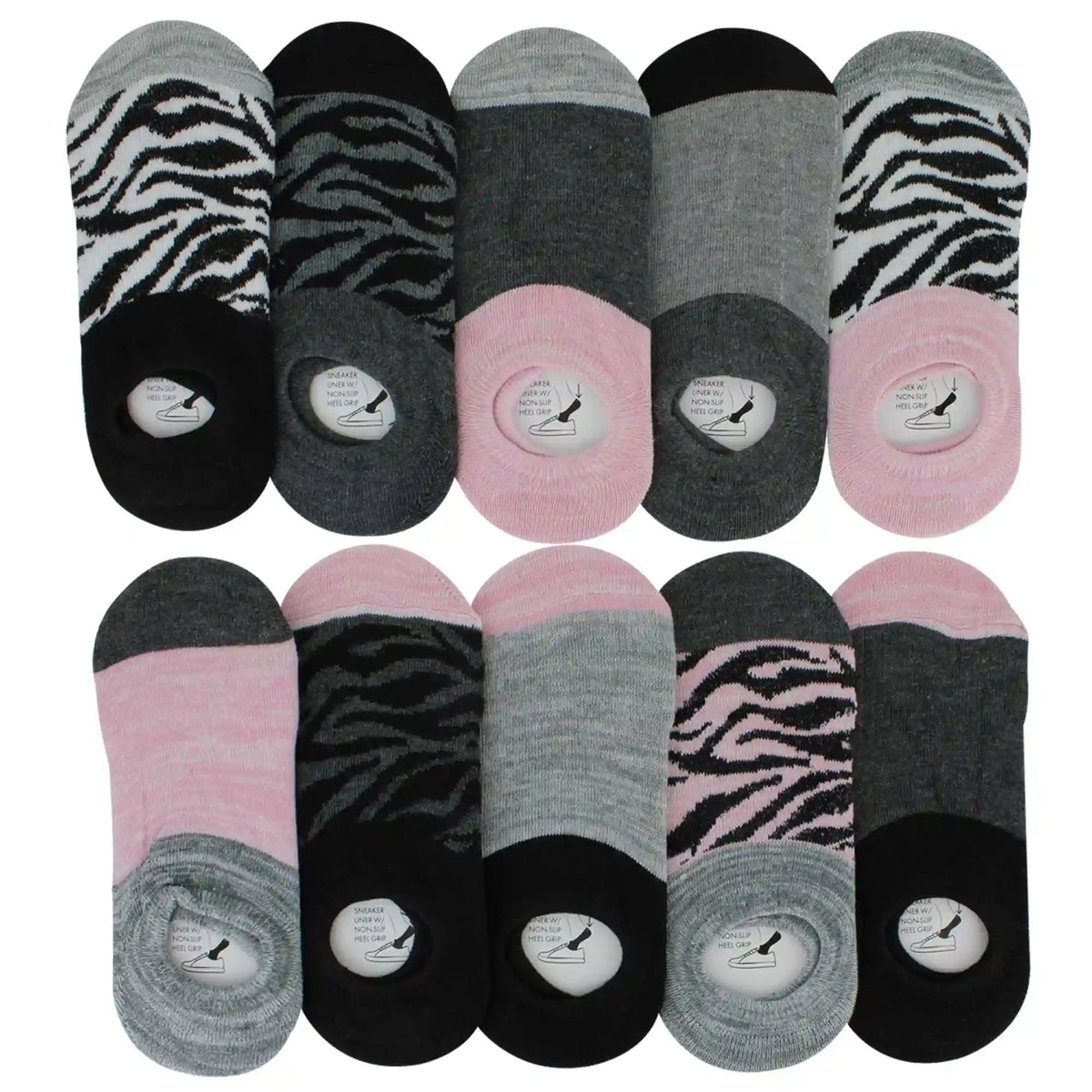 Women's Elle Animal-Print Footies 10 For $10