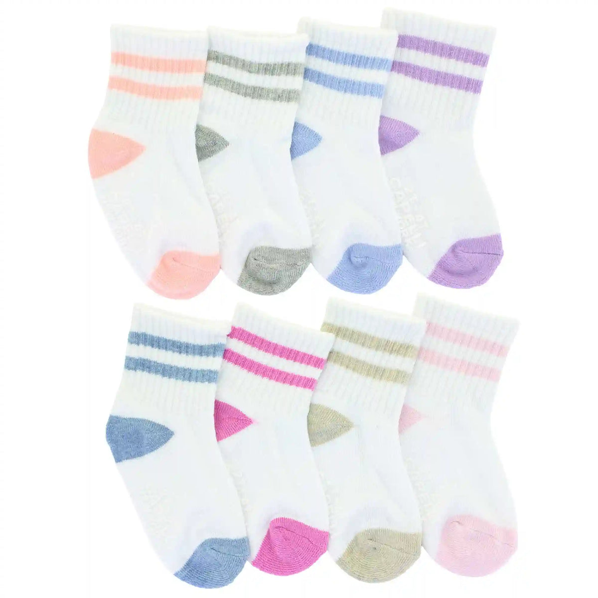 Infants' Capelli Non-Slip Cushioned Crew 8 Pairs