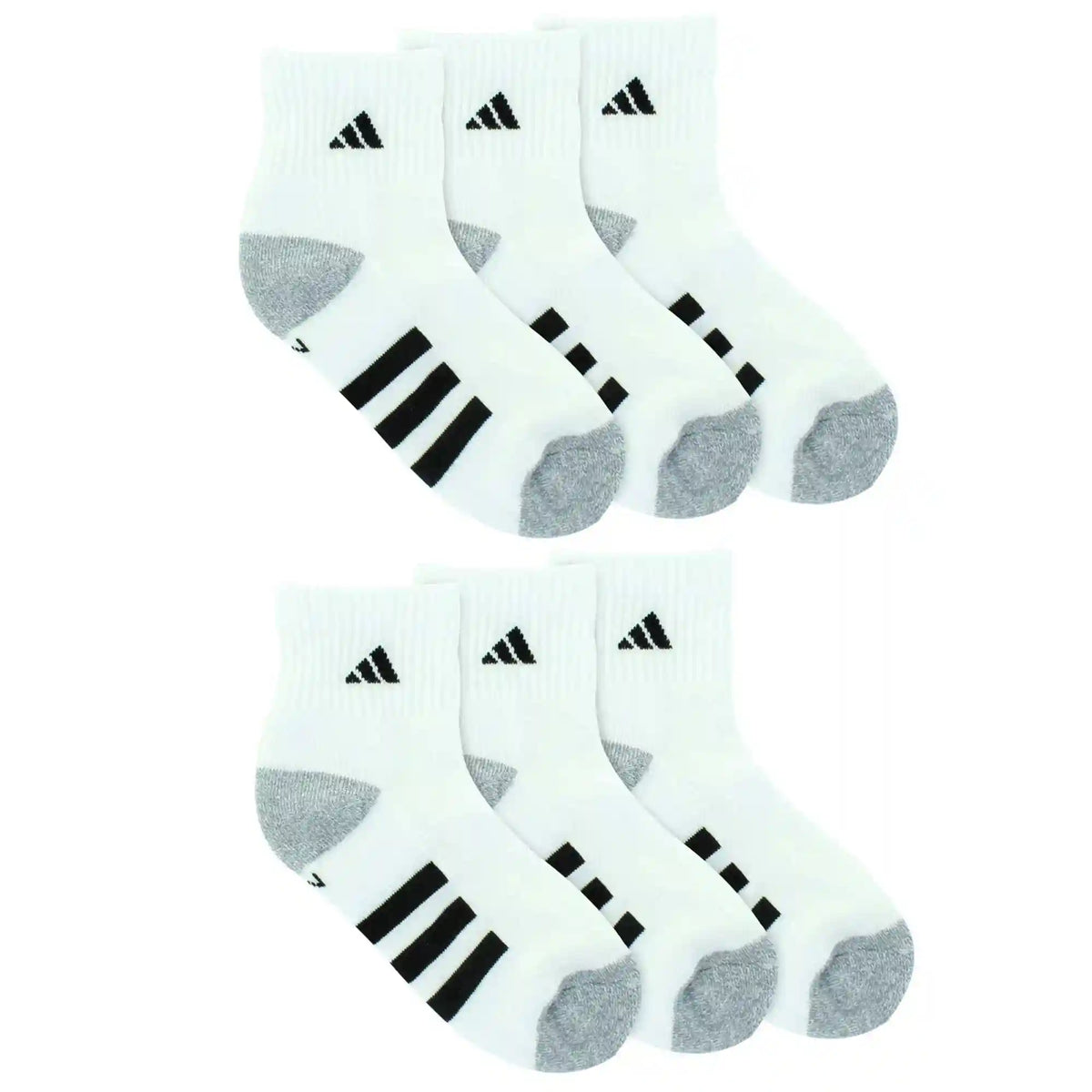Kids' adidas Cushioned Quarter 6-Pair Pack