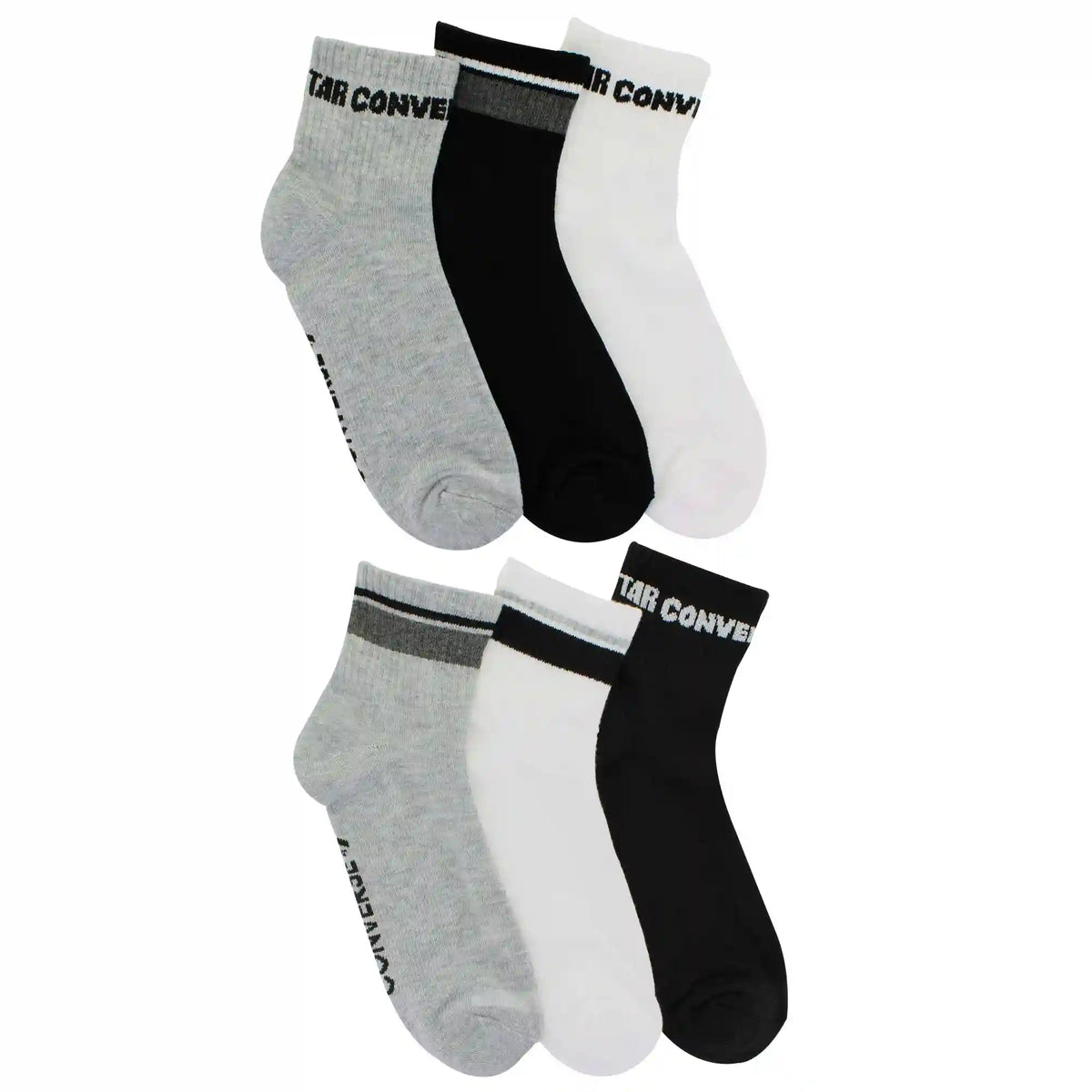 Men's Converse Half-Cushione Quarter 6-Pair Pack