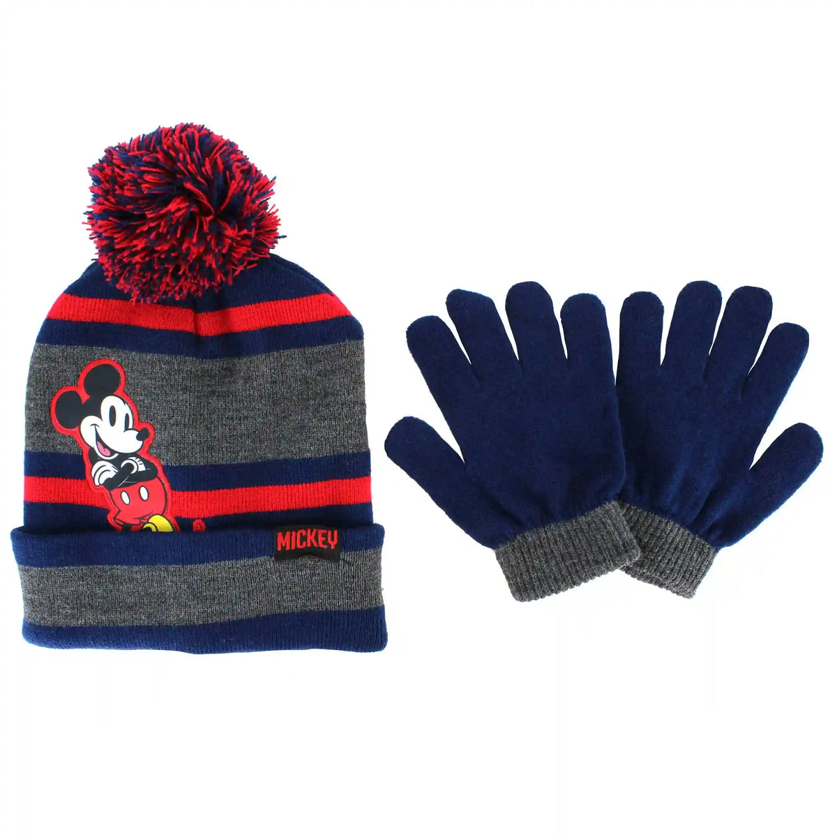 Kids' Disney Mickey Mouse Knit Hat And Glove Set