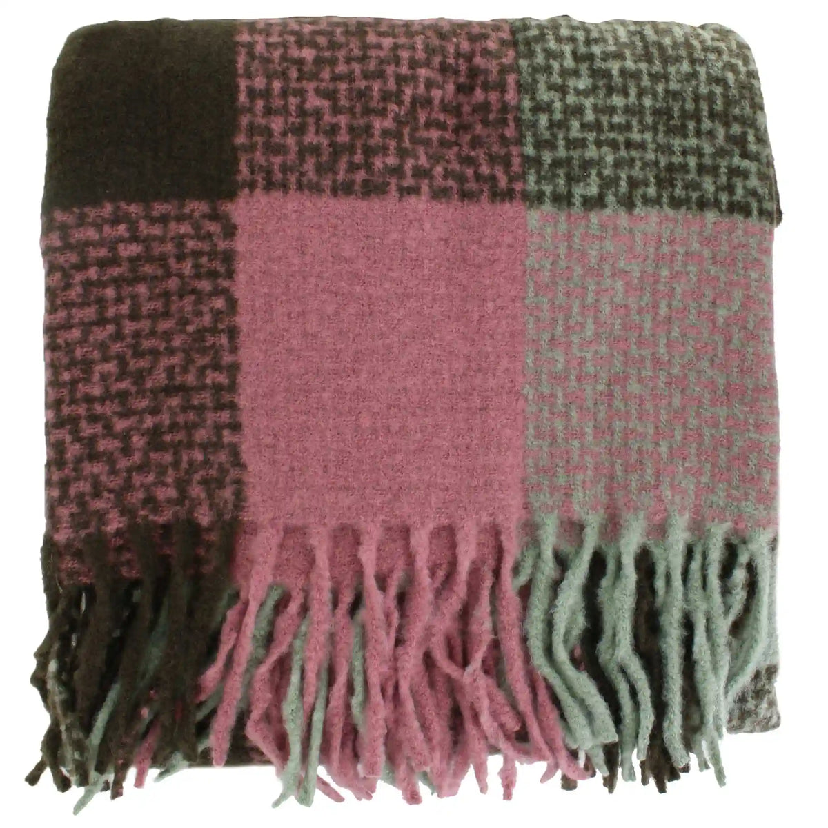 Couture Gems Soft Oblong Bold-Plaid Scarf