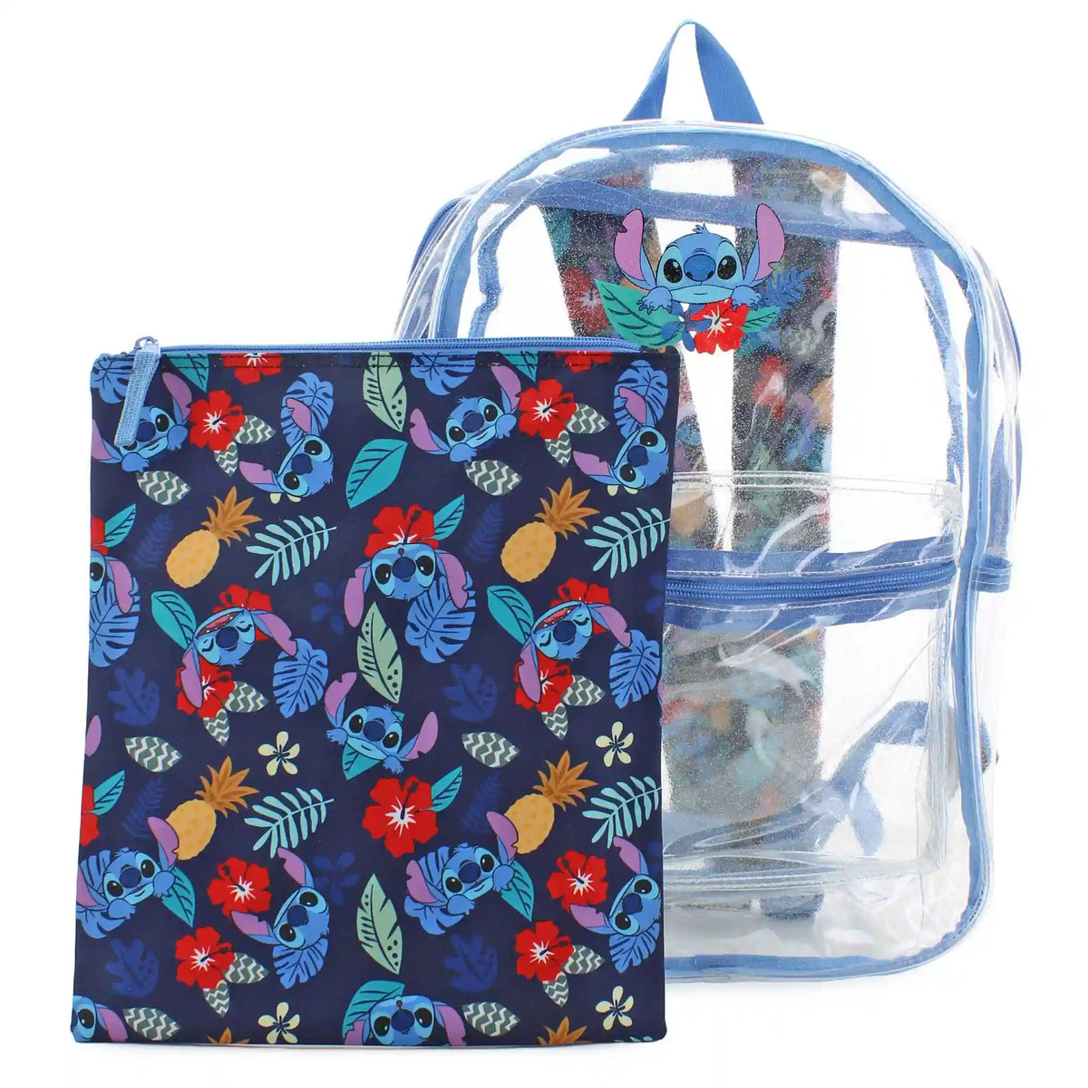 Disney Stitch Clear Backpack With Laptop Case