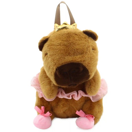 Carried Away Ballerina Capybara Plush Backpack