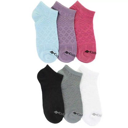 Women's Columbia Mesh Design No-Show 6-Pair Pack
