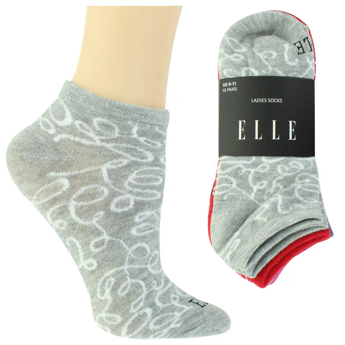 Women's Elle Swirl No-Show 10 For $10