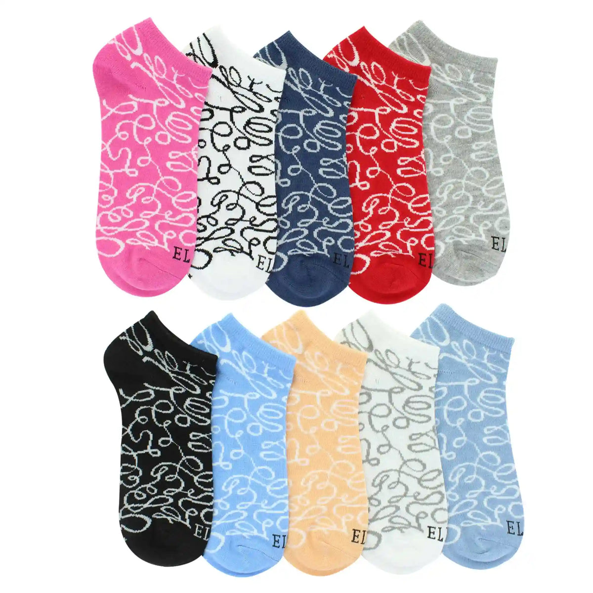 Women's Elle Swirl No-Show 10 For $10