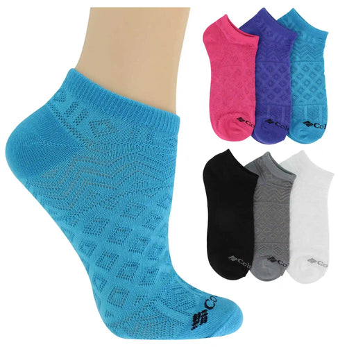 Women's Columbia Mesh Pattern No-Show 6-pair pack