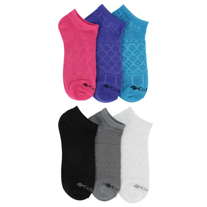 Women's Columbia Mesh Pattern No-Show 6-pair pack