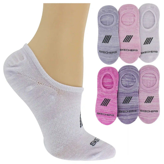 Women's Skechers No-Show Liners 6-Pair Pack