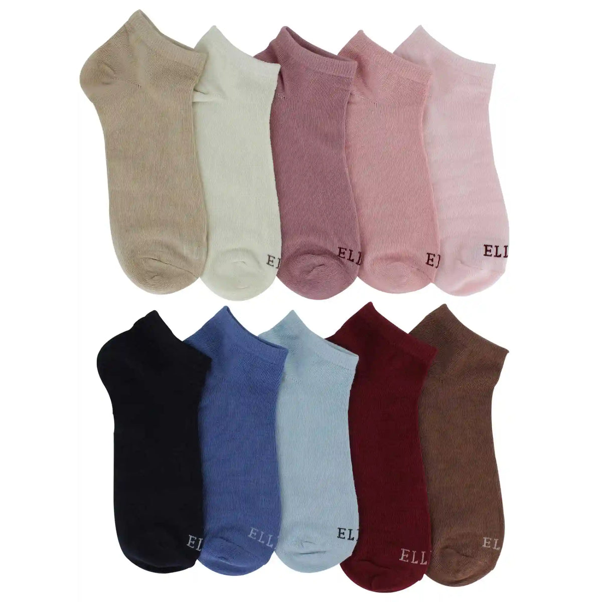 Women's Elle Solids No-Show 10 For $10