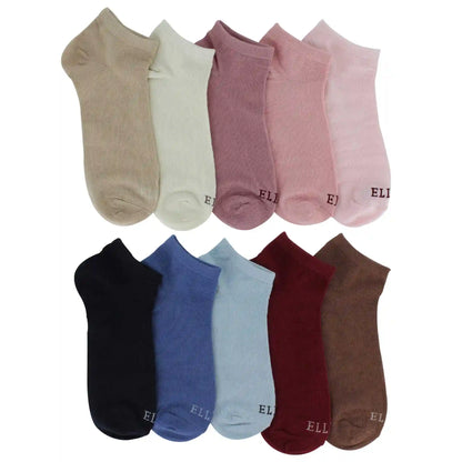 Women's Elle Solids No-Show 10 For $10