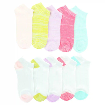 Women's Air Sports World Pastel No-Show 10 For $10