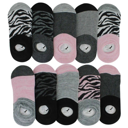 Women's Elle Animal-Print Footies 10 For $10
