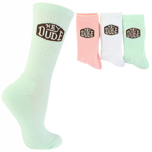 Women's HEYDUDE Crew 3-Pair Pack