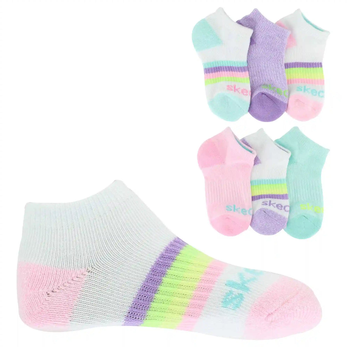 Girls' Skechers Low-Cut 6-Pair Pack