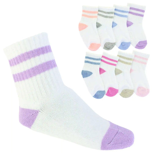 Infants' Capelli Non-Slip Cushioned Crew 8 Pairs