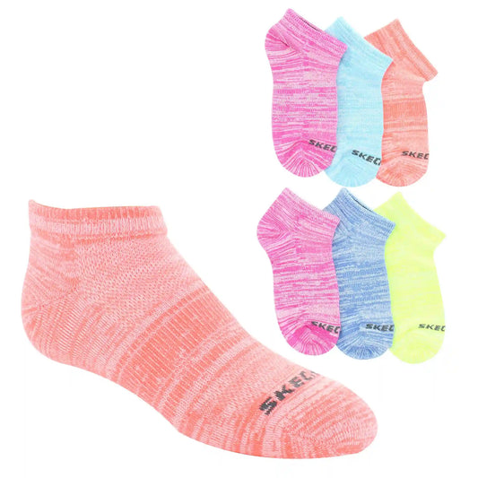 Girls' Skechers Soft Low-Cut 6-Pair Pack