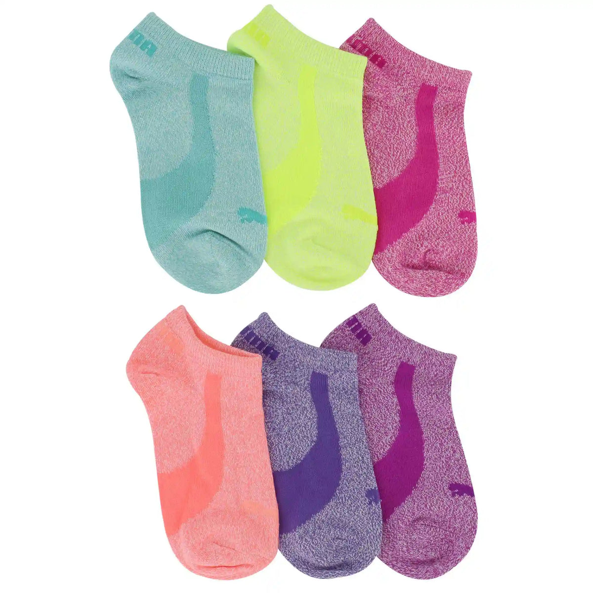 Kids' PUMA Premium Super Soft No-Show 6-Pair Pack