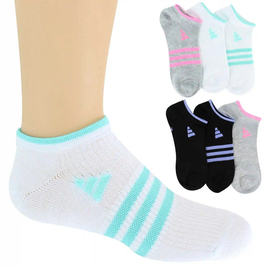 Girls' adidas SUPERLITE No-Show 6-Pair Pack