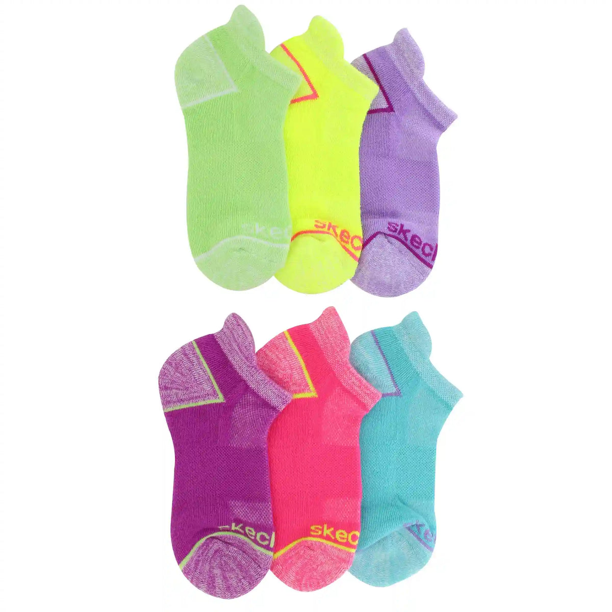 Kids' Skechers Super Soft Low-Cut 6-Pair Pack
