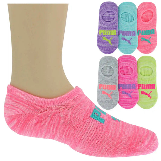 Girls' PUMA SUPERLITE No-Show Liner 6-Pair Pack