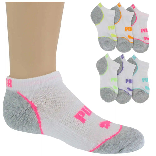 Kids' PUMA Cushioned Low-Cut 6-Pair Pack