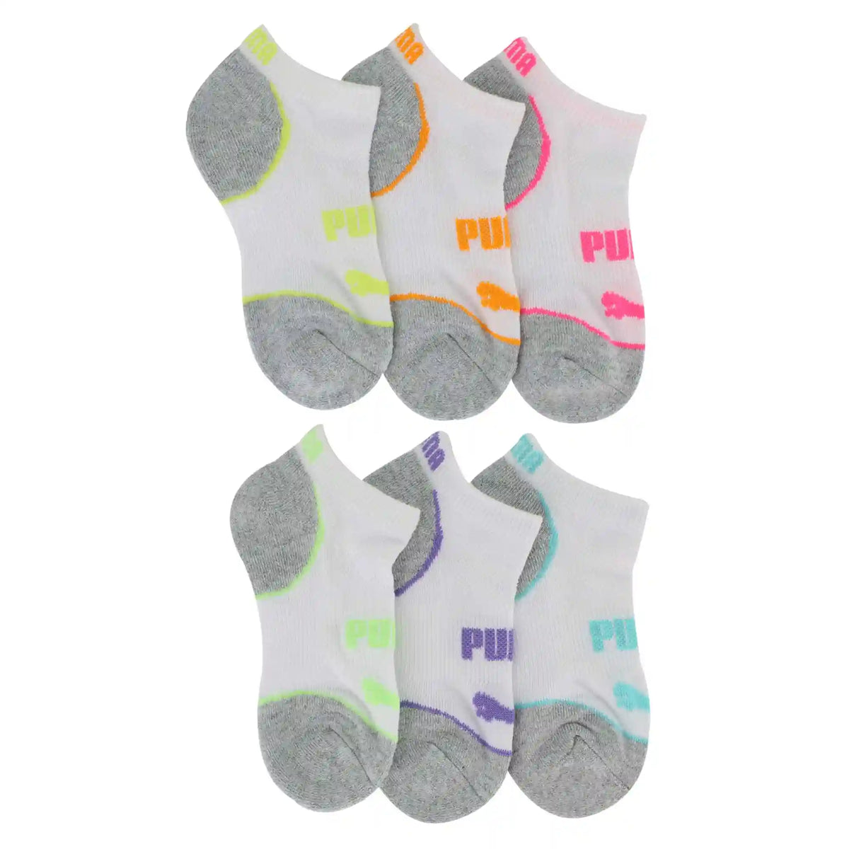 Kids' PUMA Cushioned Low-Cut 6-Pair Pack