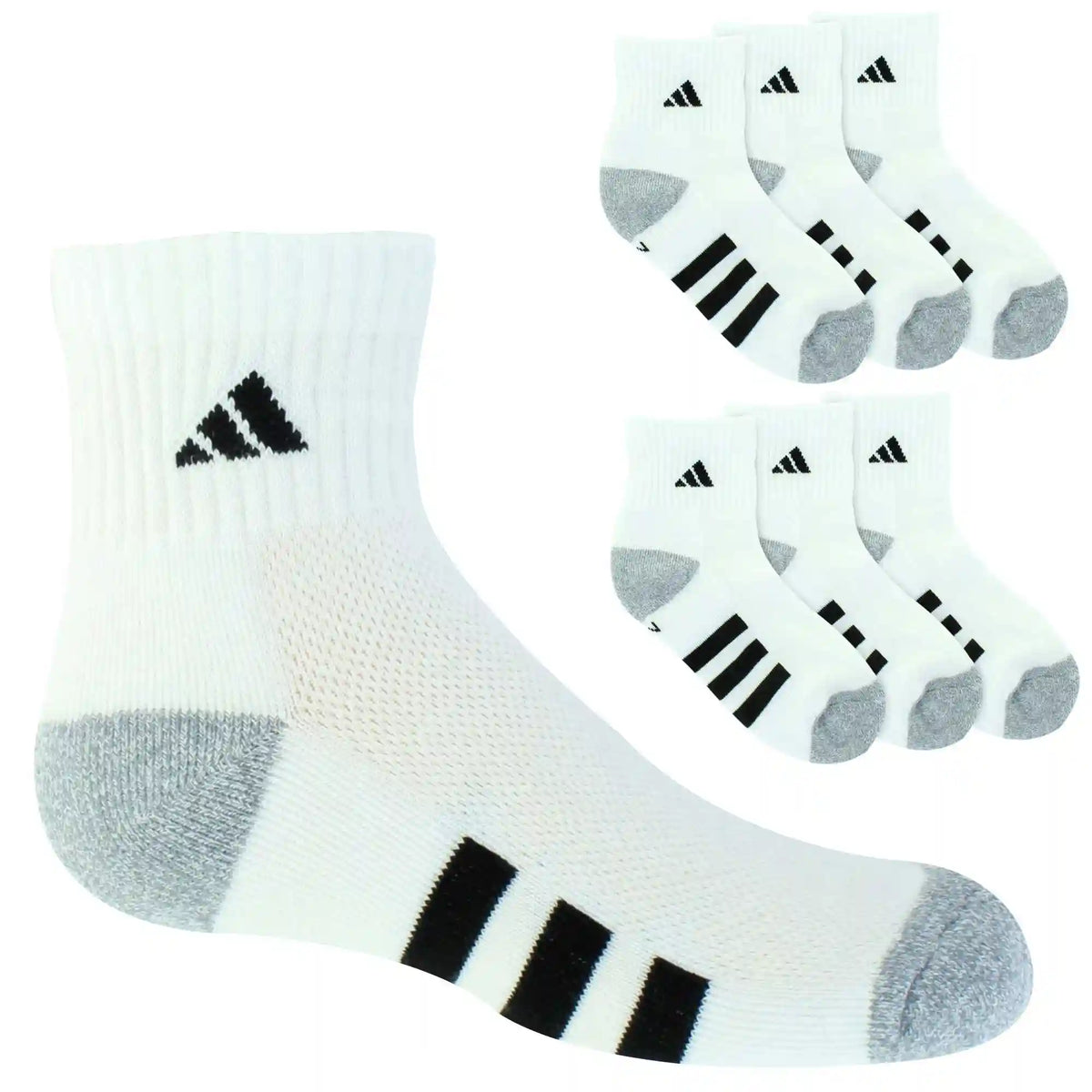 Kids' adidas Cushioned Quarter 6-Pair Pack