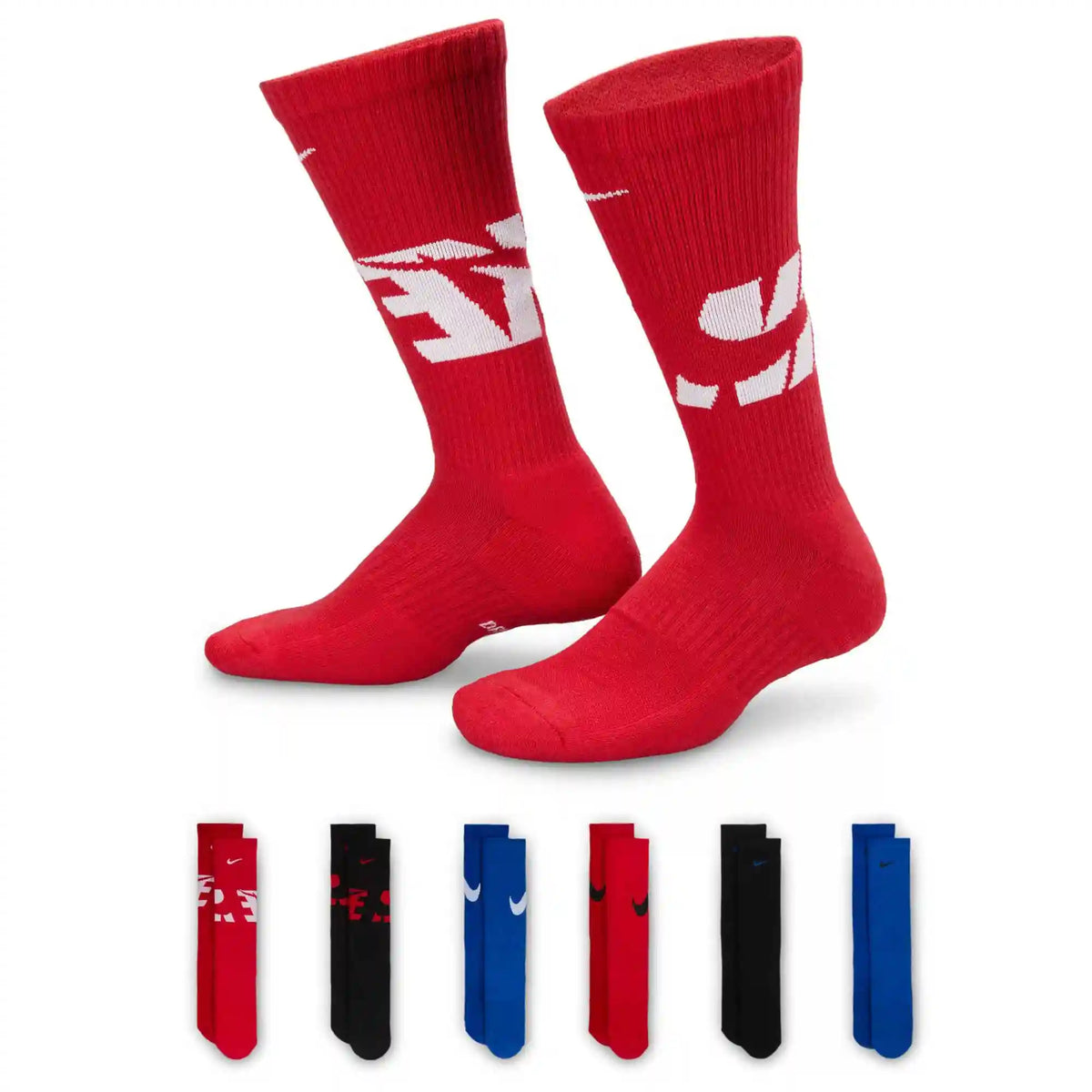 Kids' Nike Everyday Cushioned Crew 6-Pair Pack