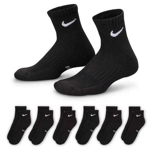 Kids' Nike Everyday Cushioned Ankle 6-Pair Pack