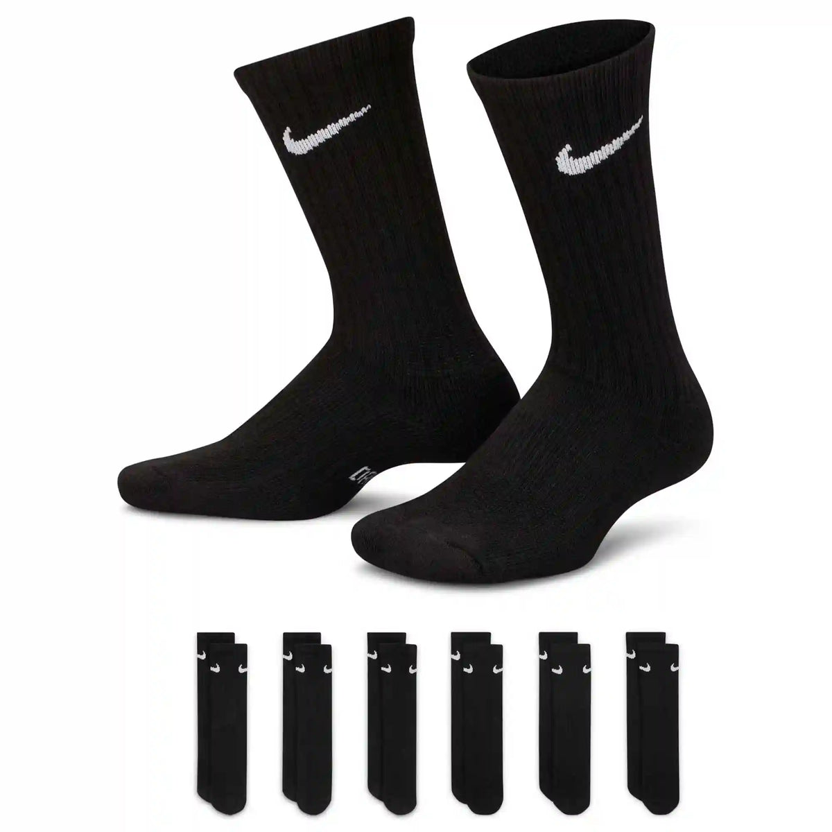 Kids' Nike Everyday Cushioned Crew 6-Pair Pack
