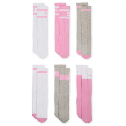 Kids' Nike Everyday Logo Stripe Crew 6-Pair Pack