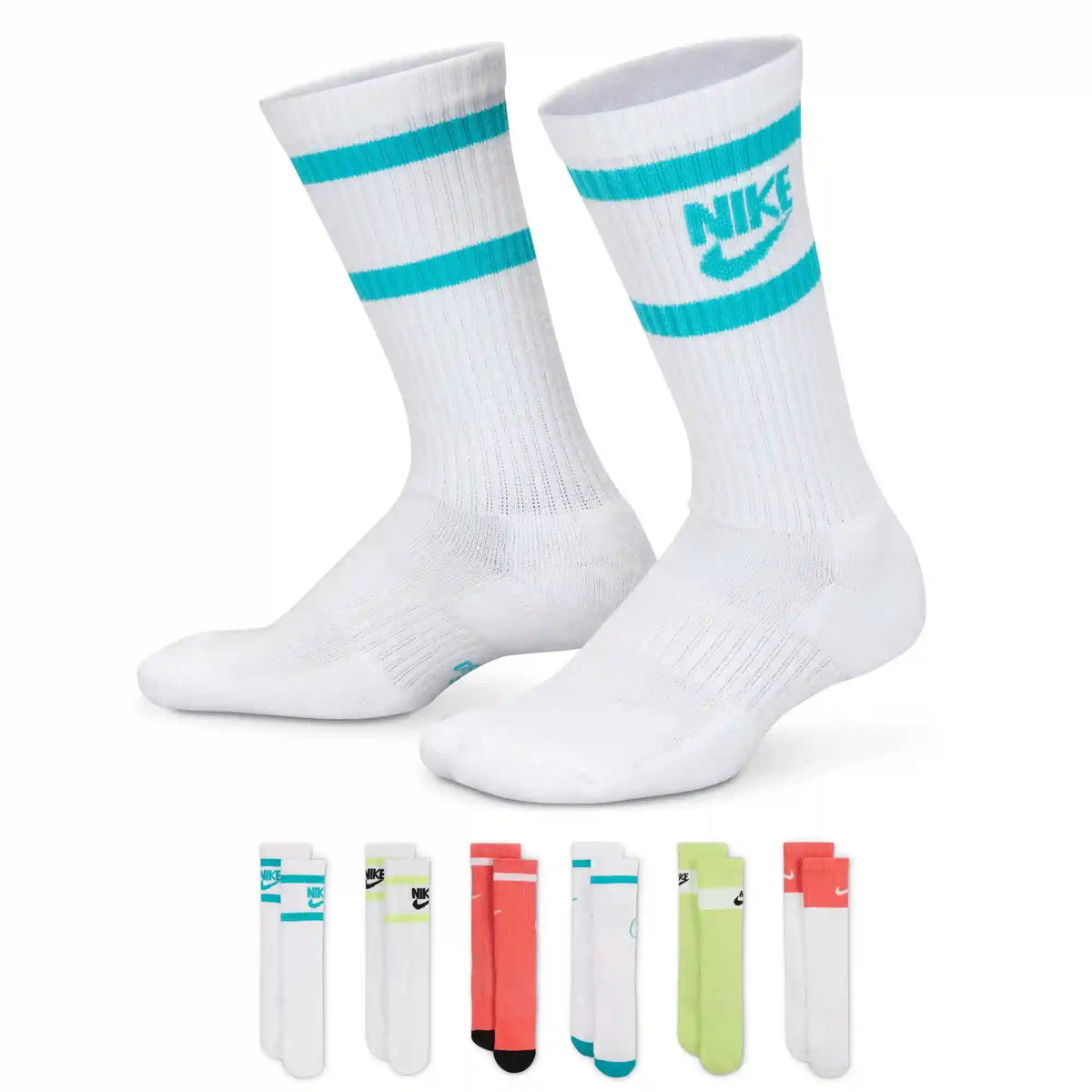 Kids' Nike Cushioned Crew SIZE 3Y-5Y 6-PAIR PACK
