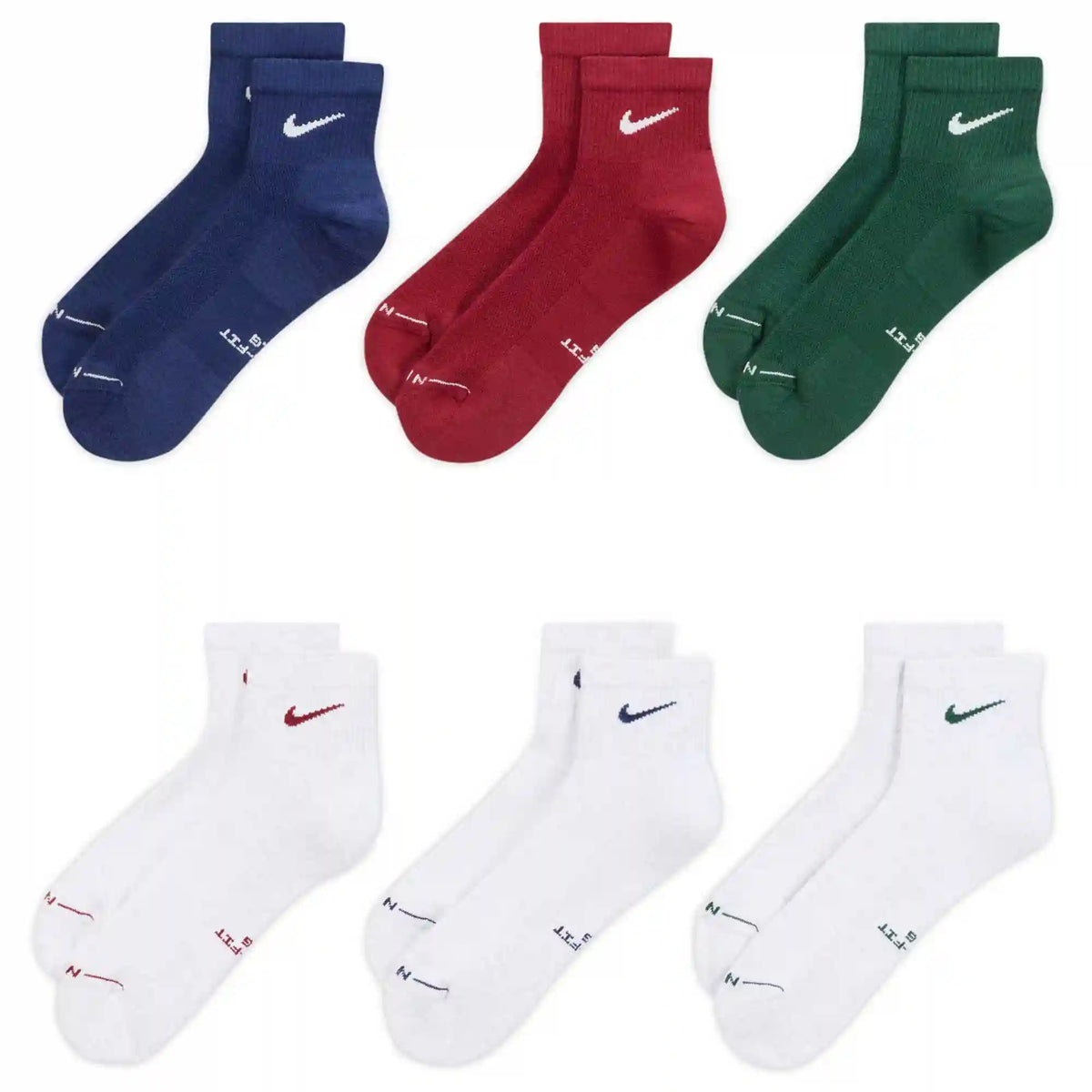Kids' Nike Everyday Elevated Ankle 6-Pair Pack