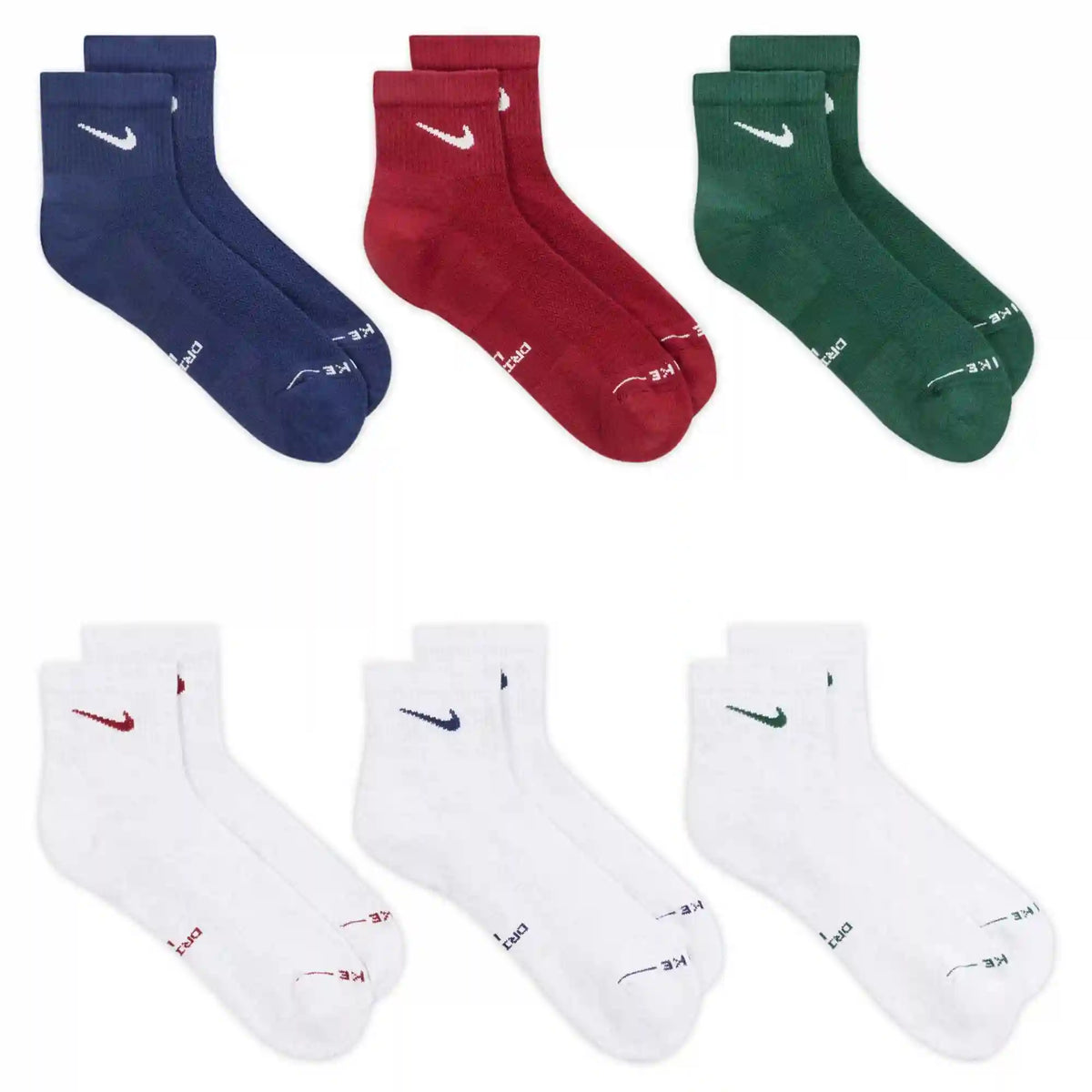 Kids' Nike Everyday Elevated Ankle 6-Pair Pack