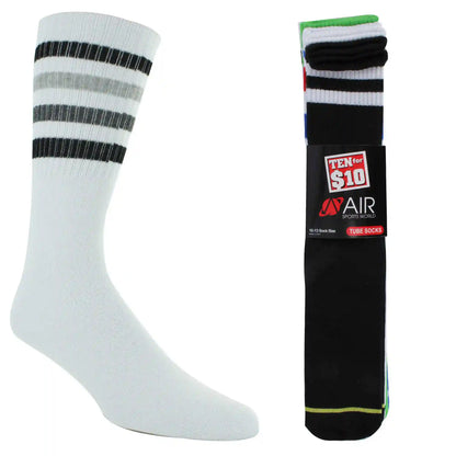 Men's Air Sports World Tube Sock 10 For $10