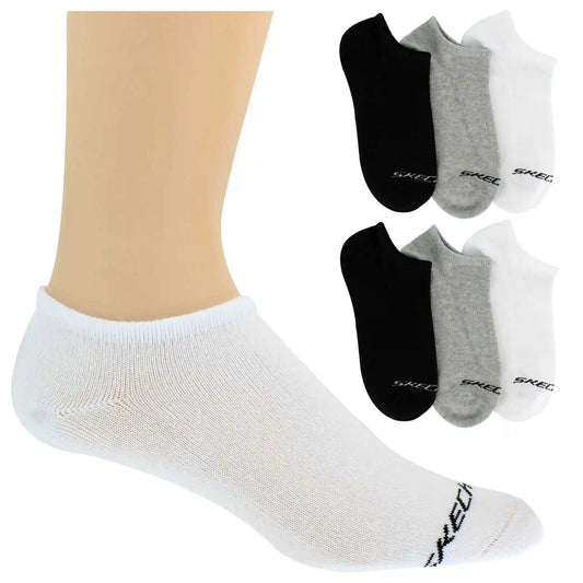Men's Skechers Basic No-Show 6-Pair Pack