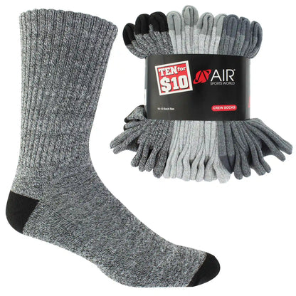 Men's Air Sports World Marled Crew 10 For $10