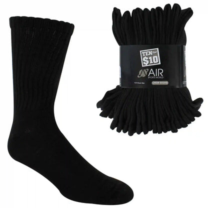 Men's Air Sports World XL Crew 10 For $10