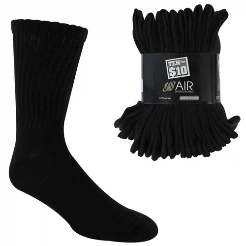 Men's Air Sports World XL Crew 10 For $10