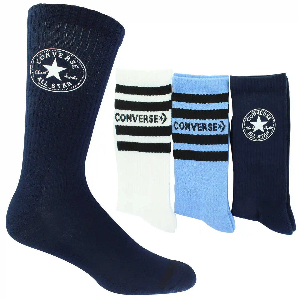 Men's Converse Half-Cushion Logo Crew 3-Pair Pack