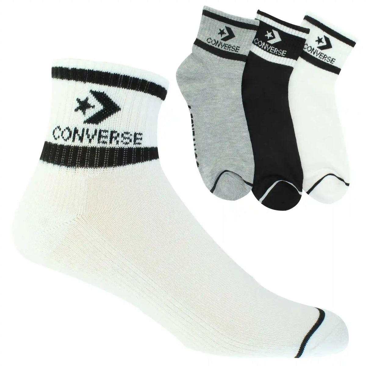Men's Converse Half-Cushion Quarter 3-Pair Pack