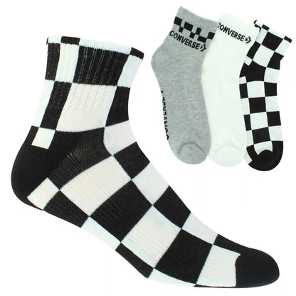 Men's Converse Checkerboard Quarter 3-Pair Pack