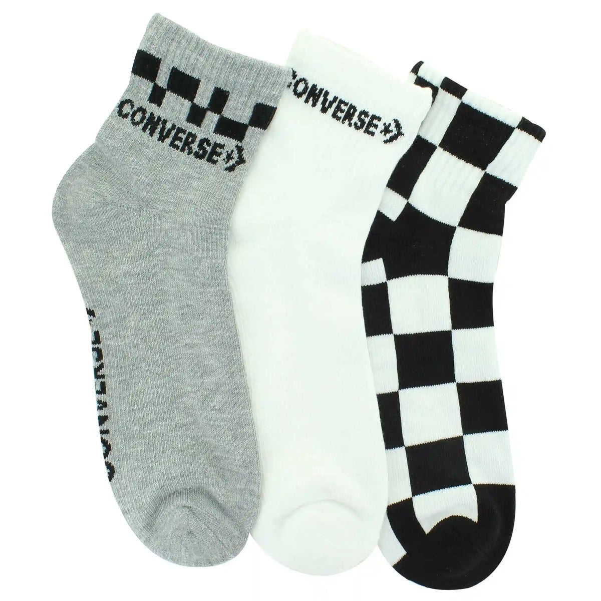 Men's Converse Checkerboard Quarter 3-Pair Pack