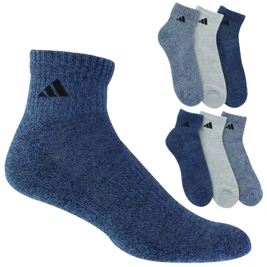 Men's adidas Marled Cushioned Quarter 6-Pair Pack