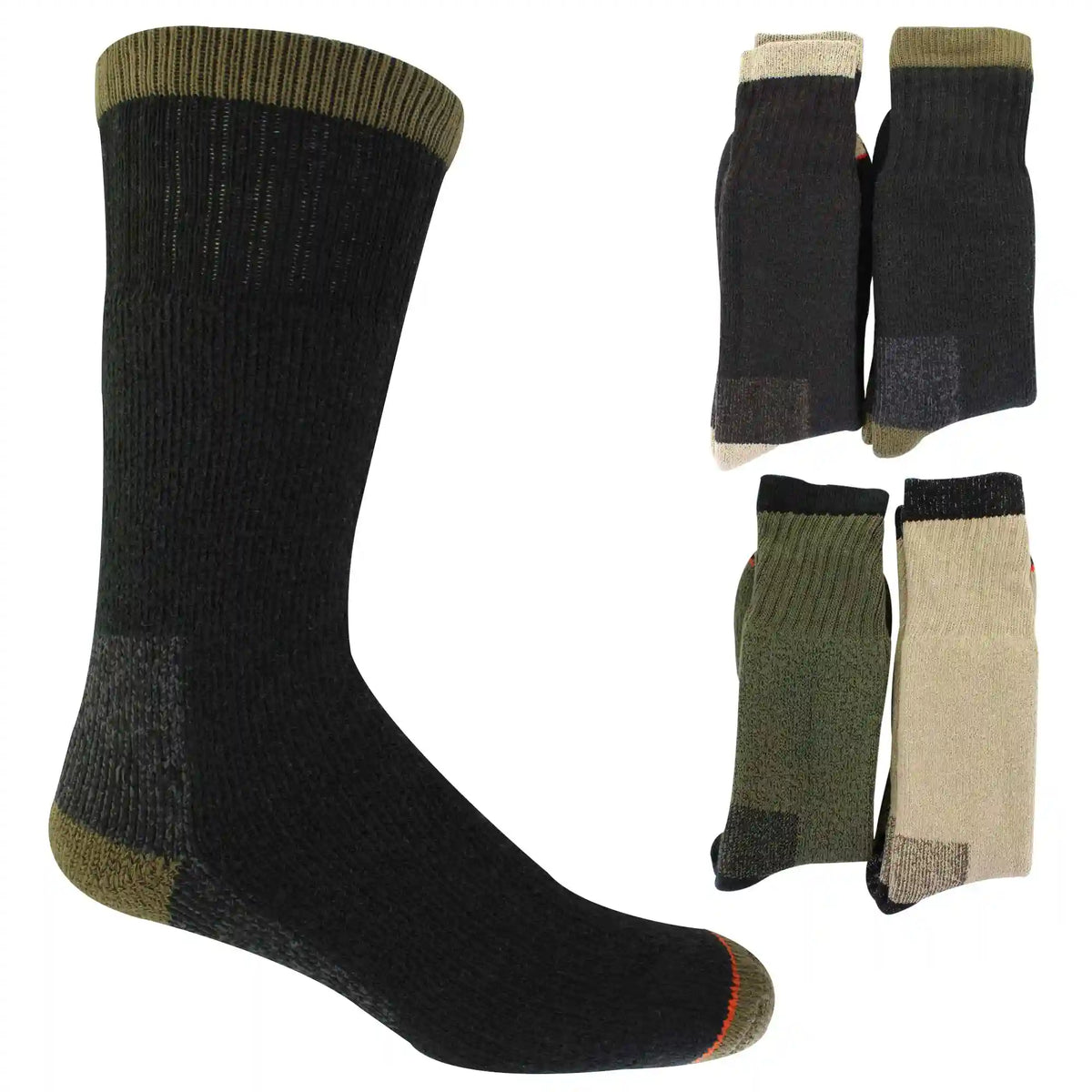 Men's Bobcat Durable Work Boot Socks 4-Pair Pack